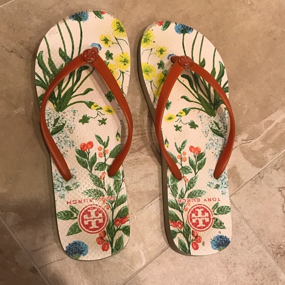 tory burch flip flops poshmark